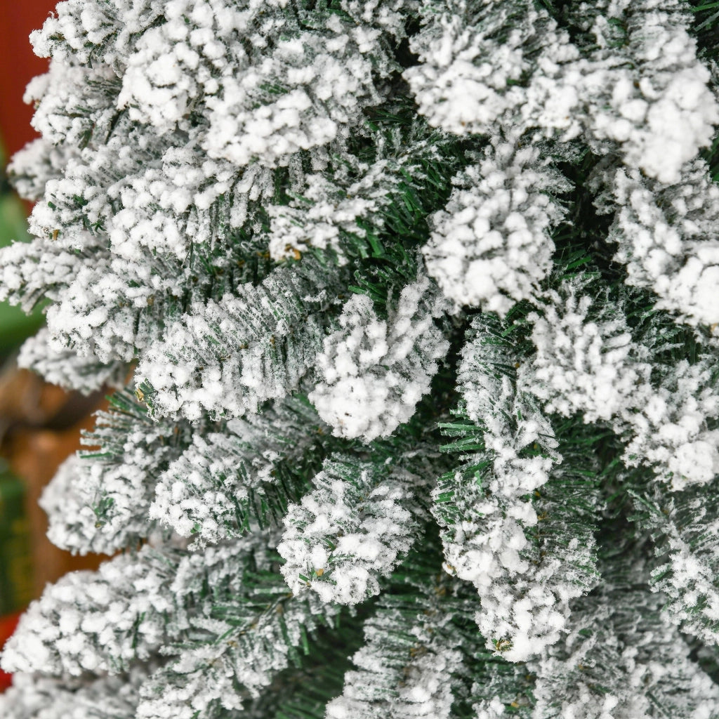 Albero di Natale Artificiale Innevato 210 cm 490 Rami a 3 Sezioni Verde