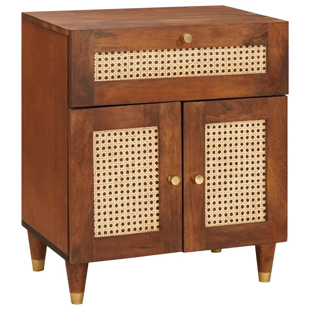 Comodini | Armadio da Notte | Mobiletto da notte con cassetto 50 x 33 x 60 cm Legno di mango massello