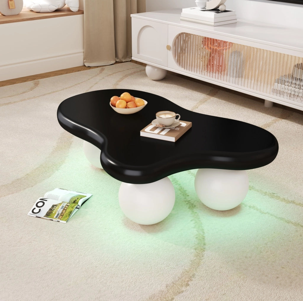 Tavolino da caffè a nuvola con LED 16 colori, 95 cm