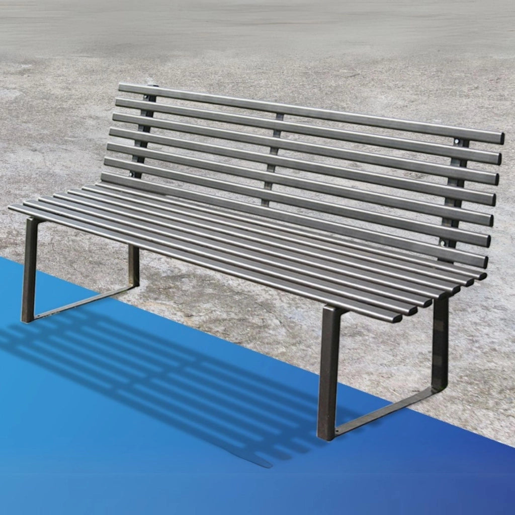 Andrys Panchina Giardino con Schienale 190x50x82 Zincata Grigio Antracite