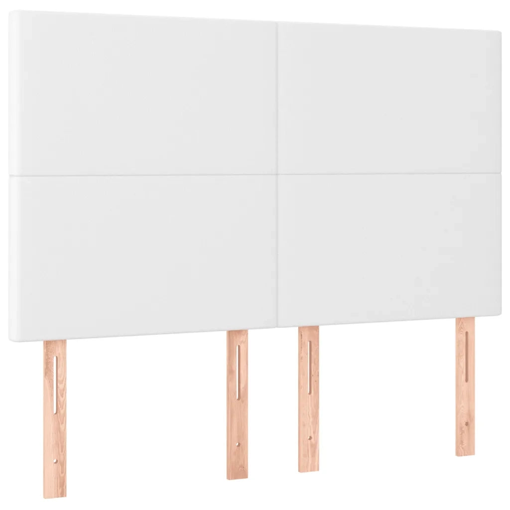 Testiera a LED Bianco 144x5x118/128 cm in Similpelle 3122235