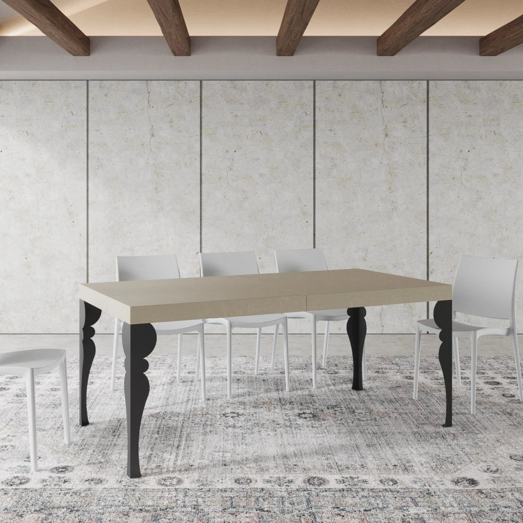 Tavolo Allungabile 180-440x90x77 cm Paxon Cashmere Telaio Antracite