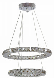 Lampadario LED Cristallo Candellux Lords Ø42 Cromato