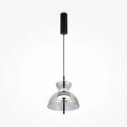 Maytoni Lampadario moderno Bangkok LED integrato 1 luce metallo nero vetro