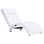 Sdraio Massaggiante con Cuscino Bianco in Similpelle CFW9967047
