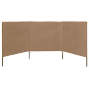 Paravento a 3 Pannelli in Tessuto 400x120cm Grigio Talpa 44542