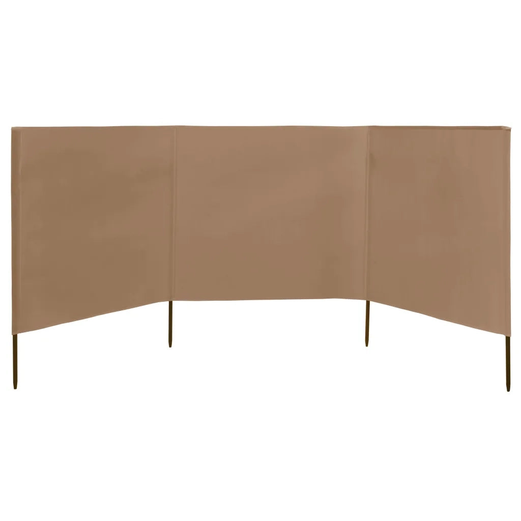Paravento a 3 Pannelli in Tessuto 400x120cm Grigio Talpa 44542