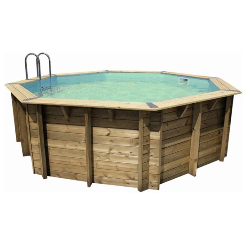 Piscina In Legno Ottagonale Northwood 580 -  5,80 H1,30 M - Liner Beige