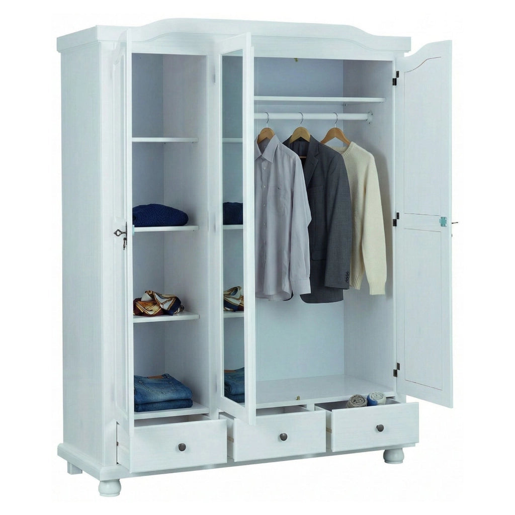 Somma, Armadio Multiuso 2 Ante 4 Ripiani, 150x200h cm Bianco