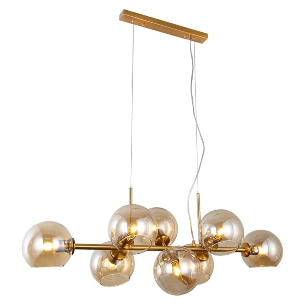 Lampada a sospensione ZMH a LED con globo in vetro lampada a sospensione per soggiorno camera da letto interni