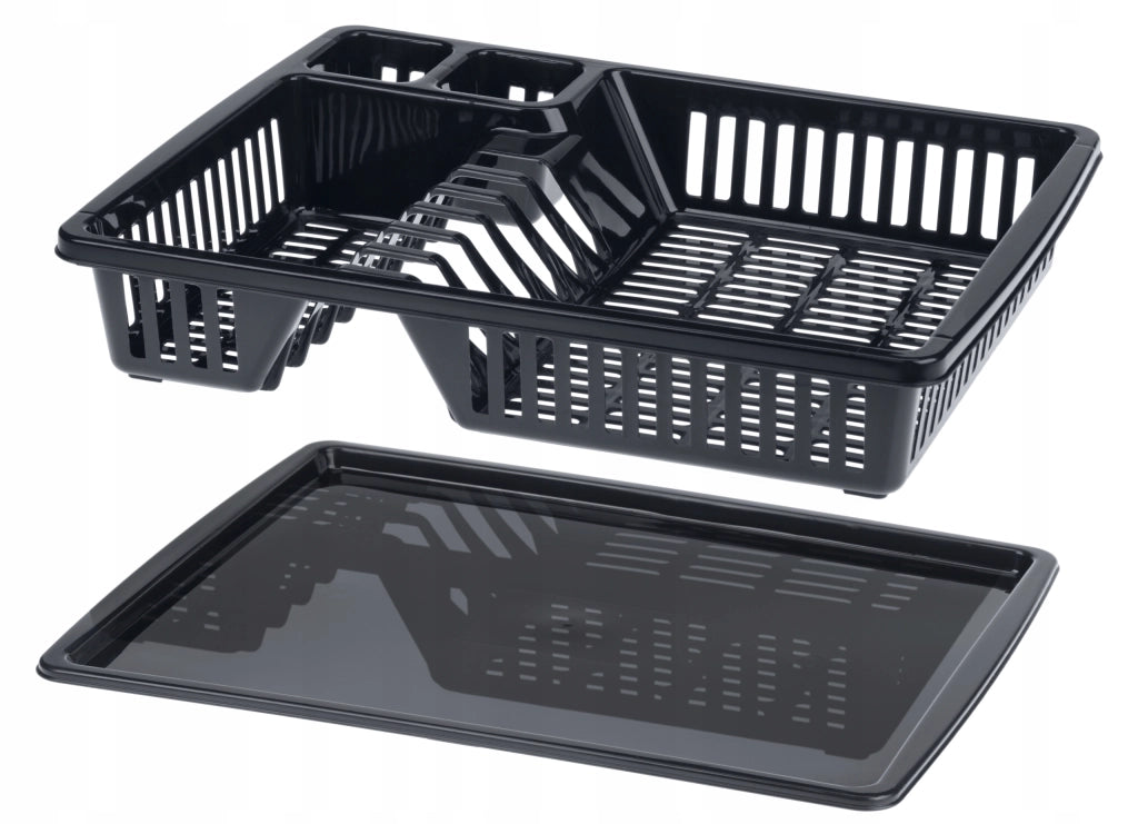 Scolapiatti KADAX per posate, piccolo, a un solo livello, in plastica, 38 cm