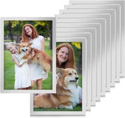 Fotolijste Durevoli A5 - Set da 10 pezzi - Autoadesivi - Fotolijst Magnetica - Posterlijst - Documentario - Diamante - Formato A5 - 21 x 148 cm - Bordo Argento