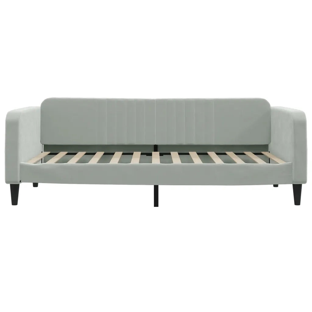 Divano Letto con Letto Estraibile-Sofa Letto-Daybed Grigio Chiaro 100x200 Velluto 582019