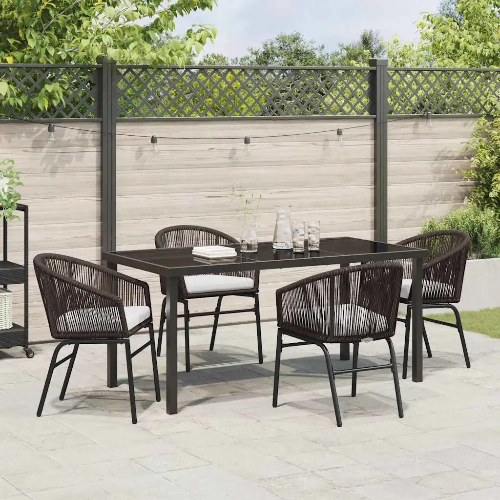 Set da Pranzo per Giardino 5 pcs Marrone