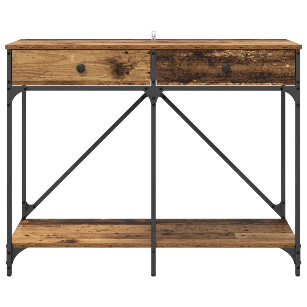 Tavolo consolle con cassetto Legno vecchio 100 x 39 x 78,5 cm