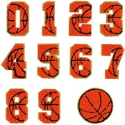 Pannelli applicabili da staccare 11 pezzi - stile basket 0-9 numeri - bordi dorati - ricami in chenille - decorativi - applicazioni per asciugamani
