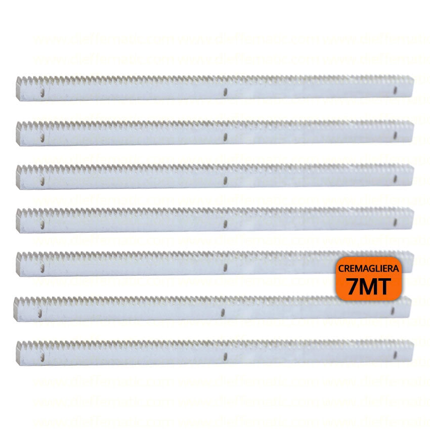 KIT CREMAGLIERA 30X12 7 MT M4 IN ACCIAIO ZINCATA ZINCATO X CANCELLO SCORREVOLE