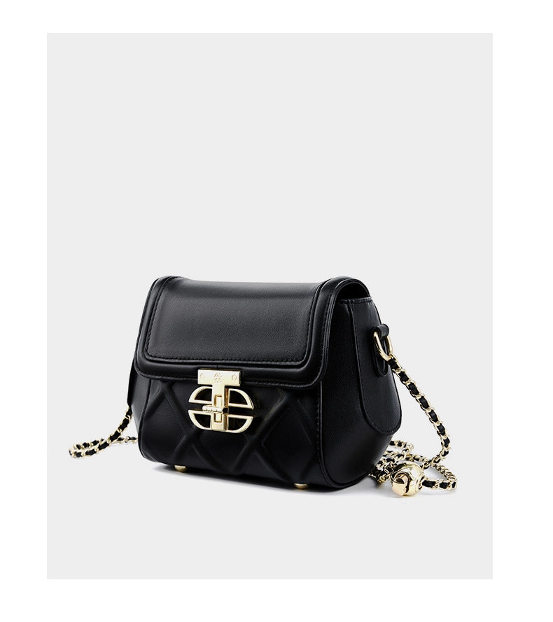 Borsa a tracolla da donna in vera pelle, modello tote, alla moda, modello hobo, nera.
