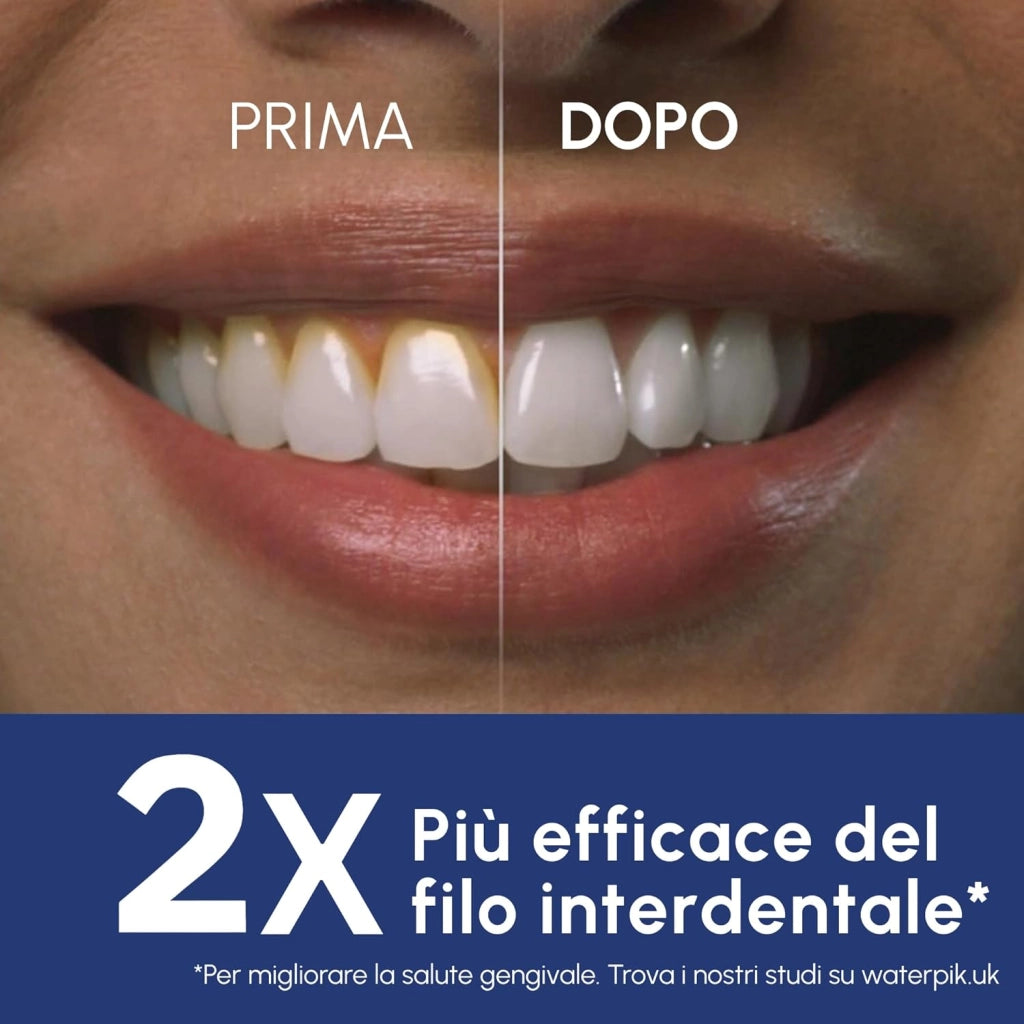 Idropulsore Dentale Ultra Professional con 6 Testine e Sistema Avanzato di Controllo della Pressione con 10 Impostazioni, Strumento di Rimozione della Placca Dentale, Bianco (WP-660EU)