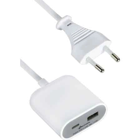 ADATTATORE 'GUMMY LINE' 1 Usb + 1 Usb type 'C' - ELECTRALINE