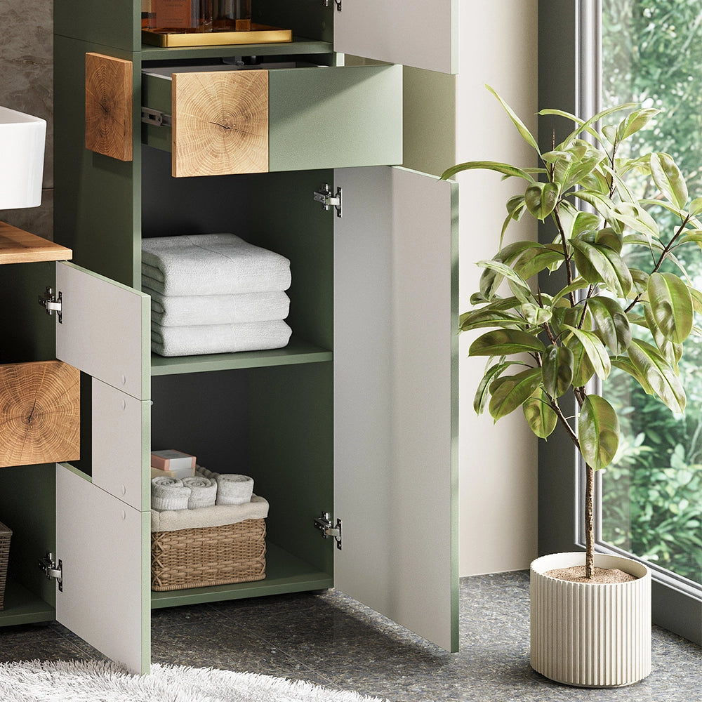 Vicco Armadio per il bagno Verde/Artigianale 40 x 184.2 cm