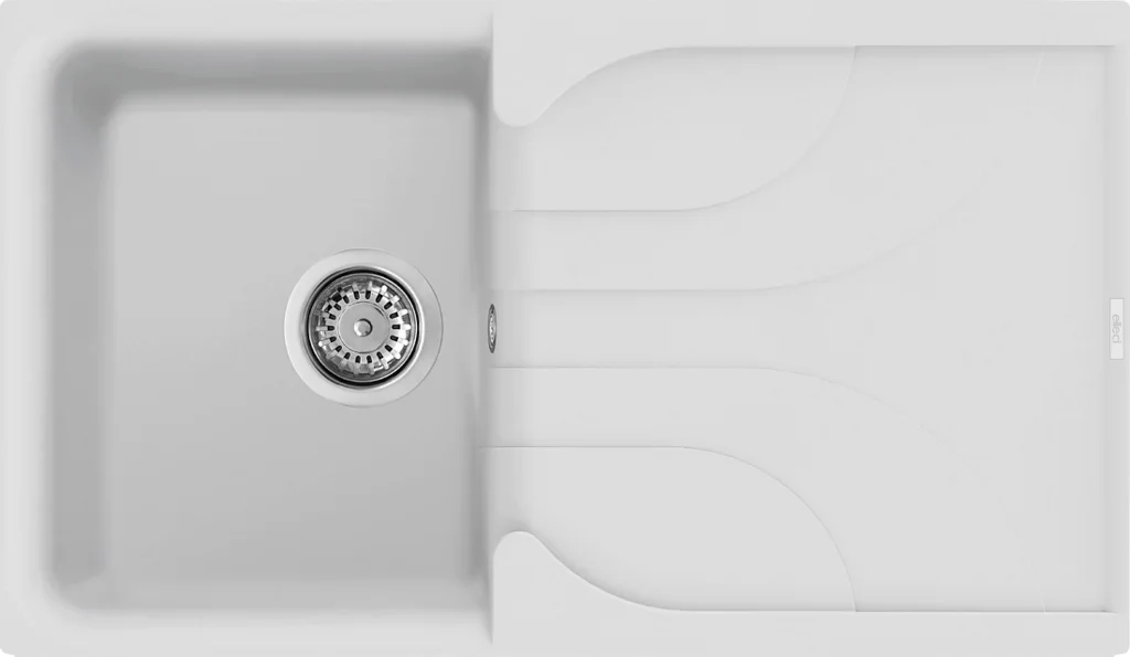 Lavello EGO 400 86X50 1 vasca + gocciolatoio BIANCO 68