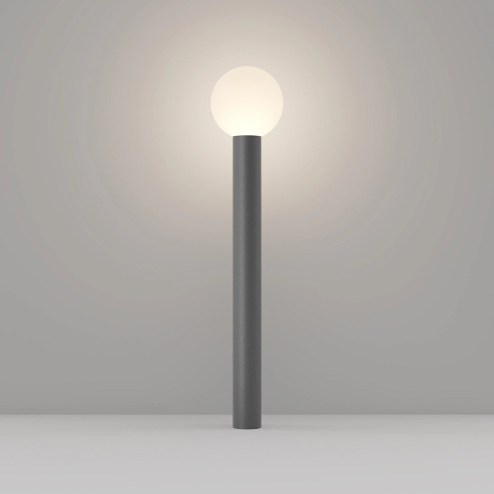 Lampione Per Esterno Moderno Alluminio Grigio 1 Luce E27 60W Ip54 A++