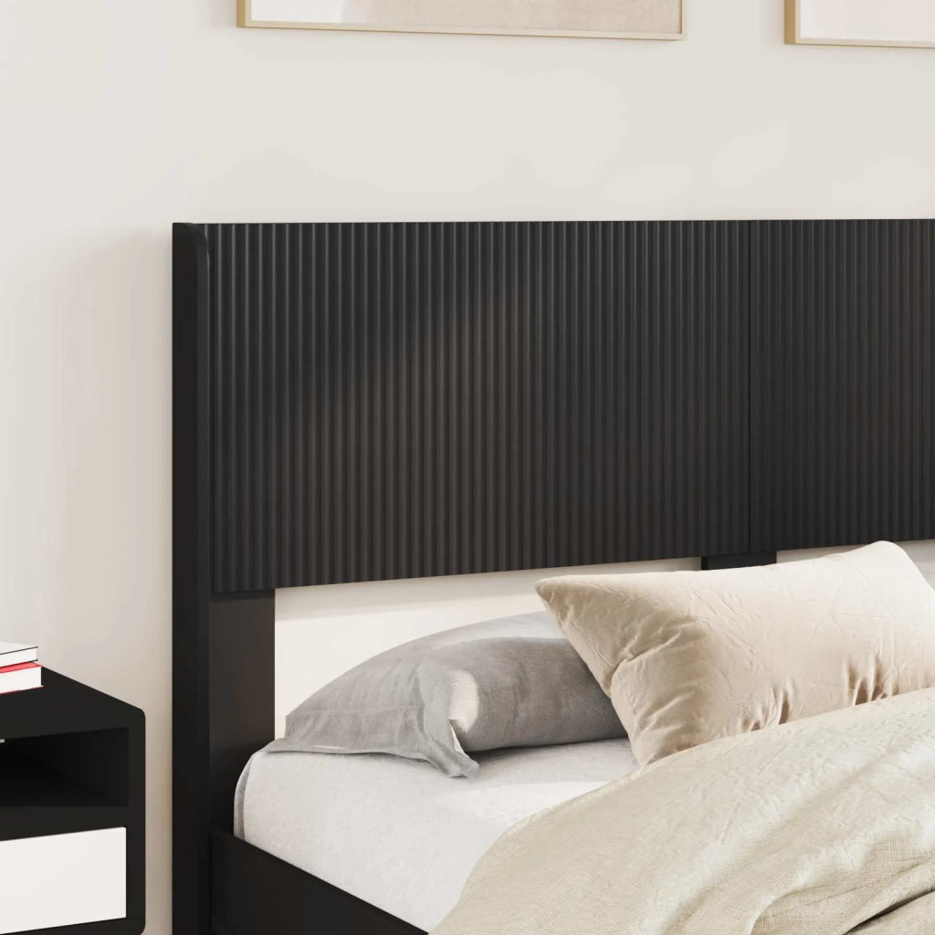 Struttura del letto con stoccaggio e testata Nero 140 x 200 cm