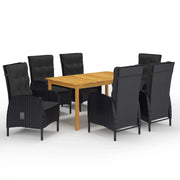 Set da Pranzo da Giardino 7 pz Nero cod mxl 36971