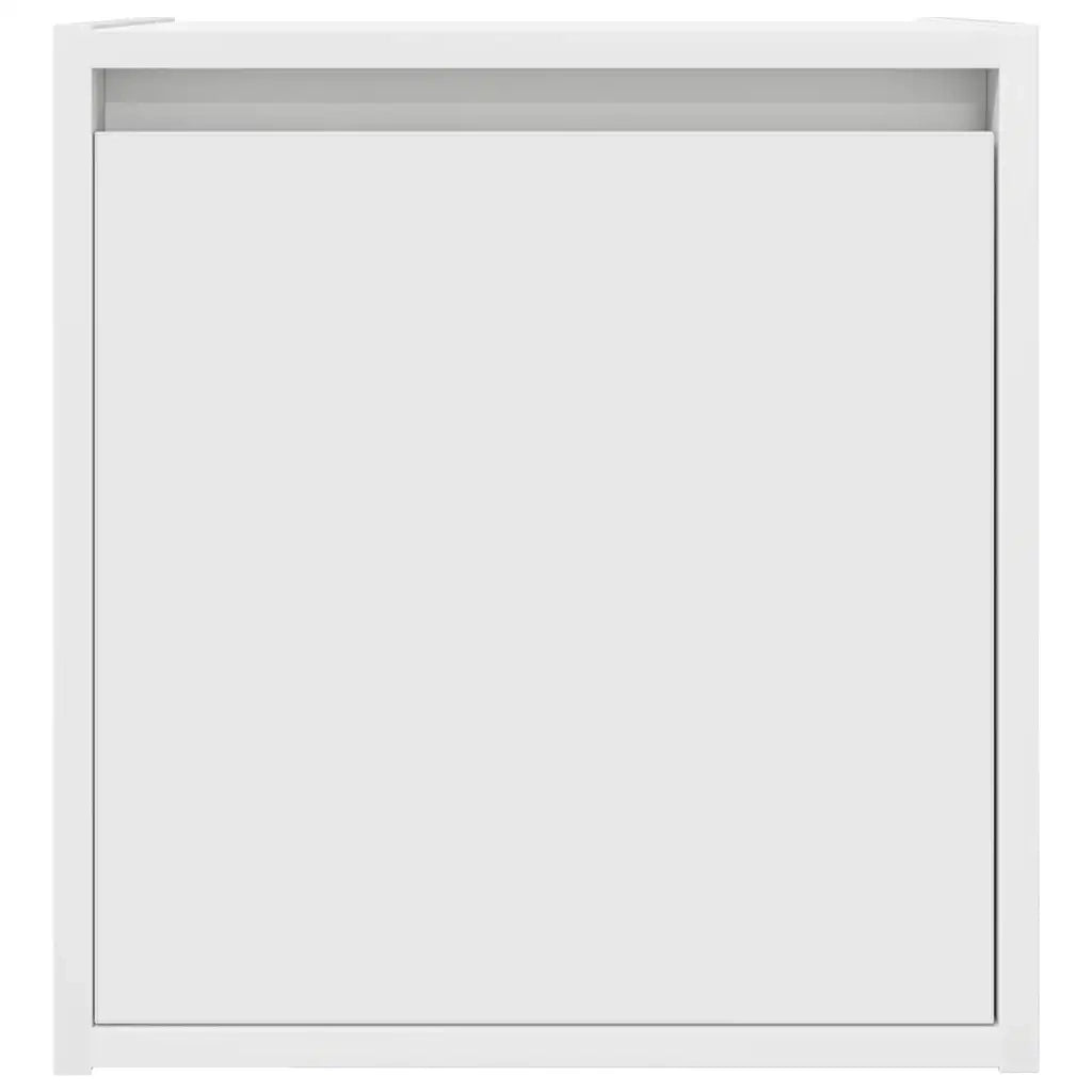 Set di 2 Comodini | Armadio da Notte | Mobiletto da notte a Muro Bianchi 38x34x40 cm