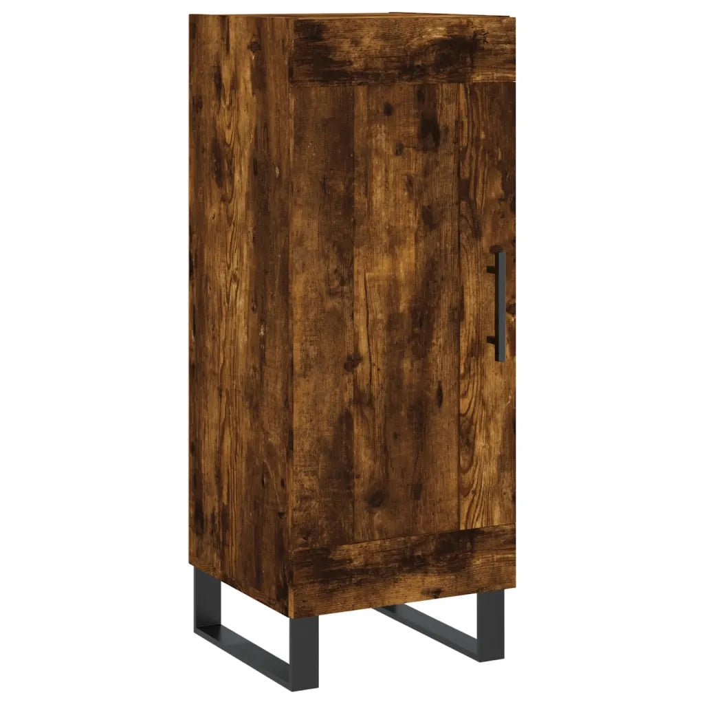 Credenza | Madia | Buffet da pranzo | Armadio da pranzo Rovere Fumo 34,5x34x90 cm in Legno Multistrato