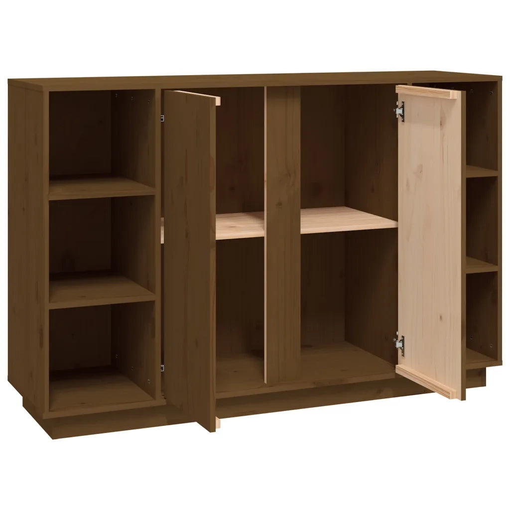 Credenza-Buffet-Armadio da cucina ambra 120x35x80 cm in Legno Massello di Pino 775853