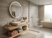 Lavabo rettangolare da appoggio senza troppo pieno in ceramica con foro rubinetto - Avorio Opaco