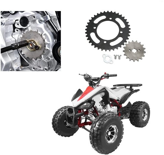 Set di ingranaggi universale 37 denti - Set di ingranaggi posteriore 17 denti - Catena 420 - Universale per Dirt Bike - ATV - Go Kart - Sistema di trasmissione