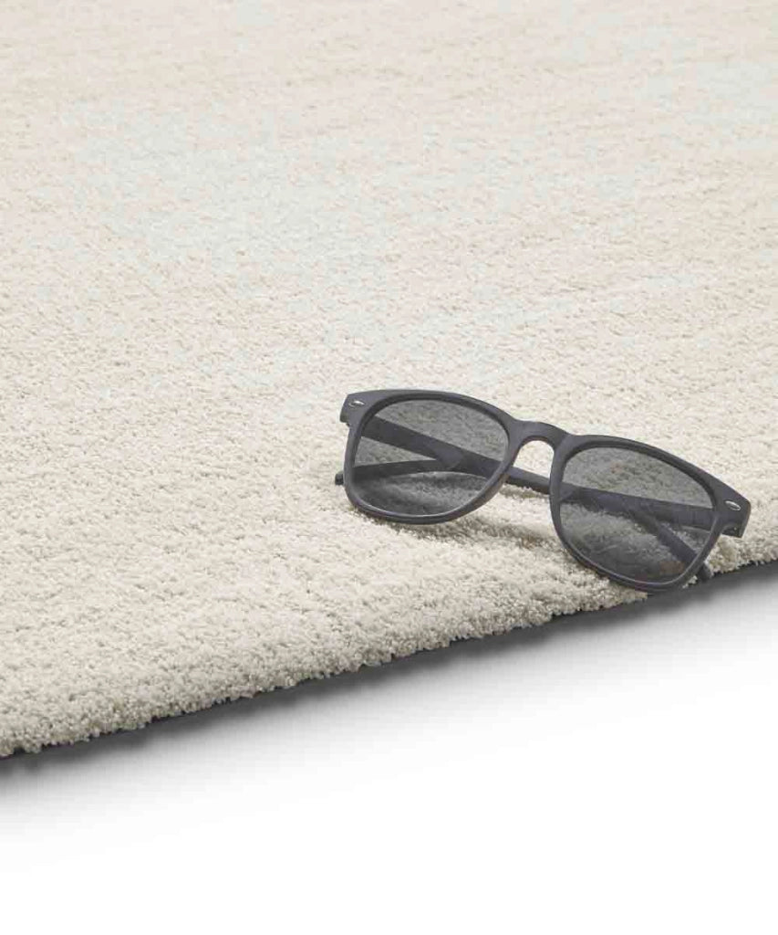 Tappeto FEEL CREMA cm.60x115 passatoia tinta unita moderno, pelo morbido resistente e lavabile in lavatrice