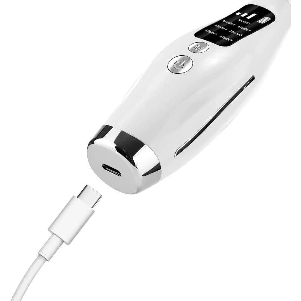 Trade Shop - Massaggiatore Viso Collo Lifting Elettrico Antirughe Dispositivo Bellezza Led Ems Gua Sha -