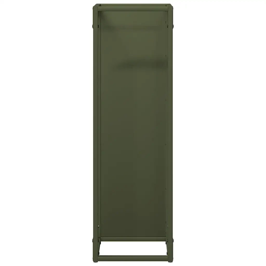 Rastrelliera per Legna da Ardere Verde Oliva 25x25x80 cm CFW9683983