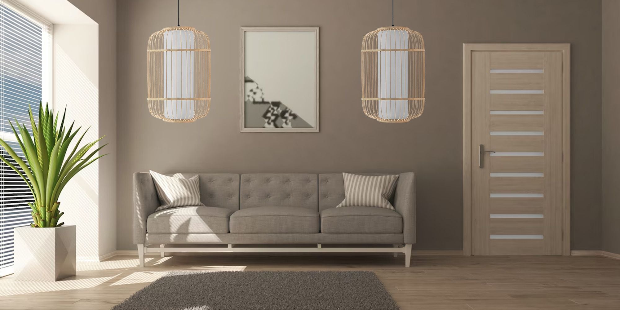 Lampada Da Soffitto Bamboo APP1626-1CP