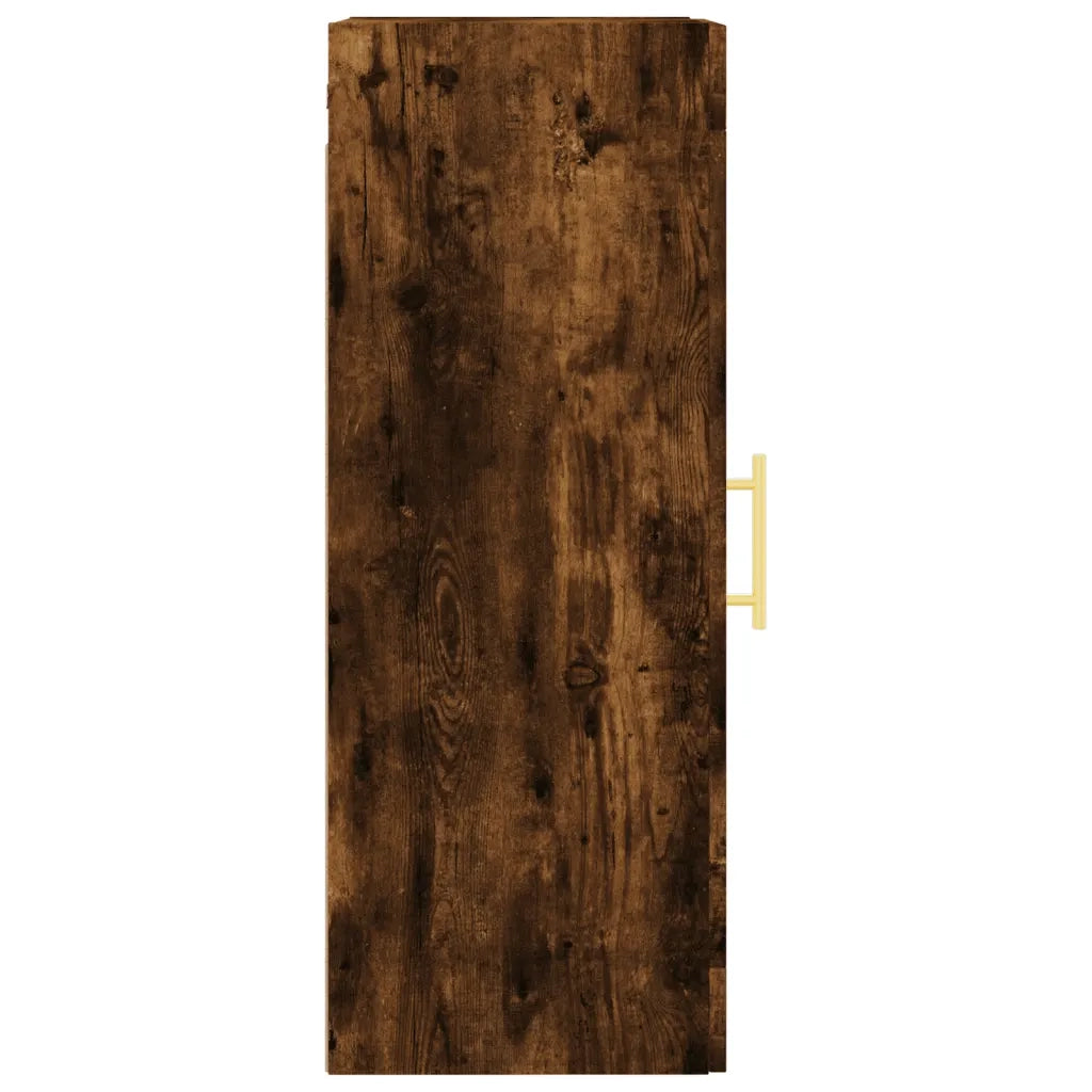 Armadietto a Muro | Mobile a Parete Rovere Fumo 34,5x34x90 cm