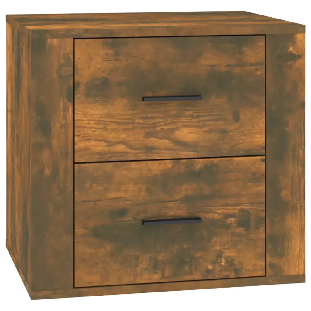 Comodino | Armadio da Notte | Mobiletto da notte Rovere Fumo 50x39x47 cm