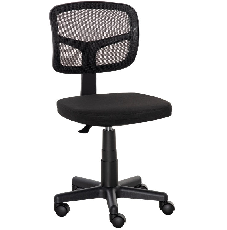 Sedia da ufficio ergonomica nera girevole e regolabile