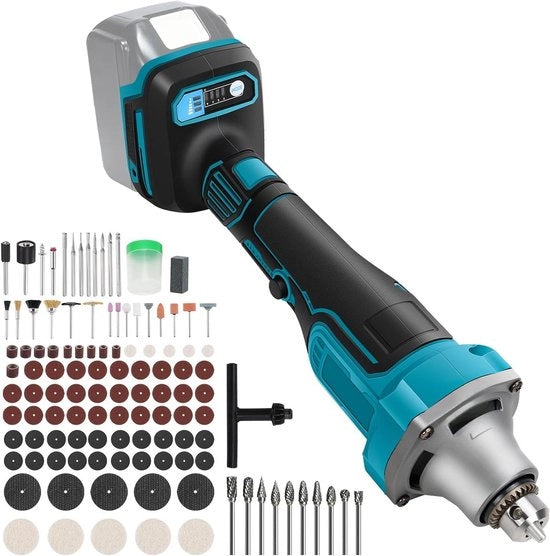 Slijper a batterie con 10 viti di fissaggio e 99 accessori - Senza spazzola e compatibile con batterie 18 V