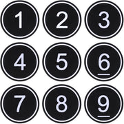 Etichette numeriche in plastica grava, pacchetto da 50, idonee per ristoranti e bar, dimensioni 3,5 cm, acqua e luce resistente, leggere.