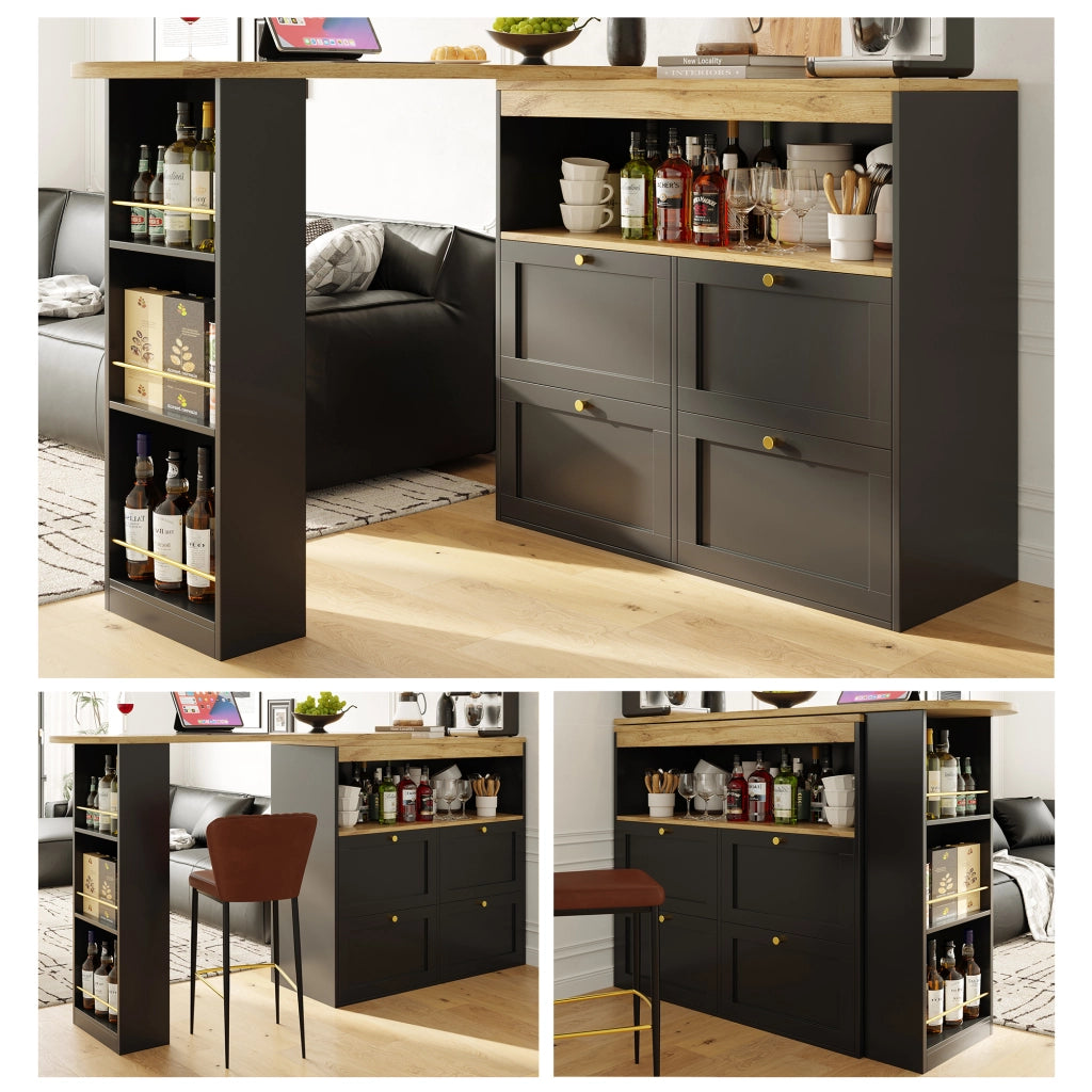 ARMADIO MODULARE Girevole 105x39x102 cm MDF Nero