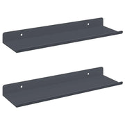 2 pz Mensola | Ripiano | Scaffale sospesa Antracite 30 x 9 x 2,5 cm Acciaio