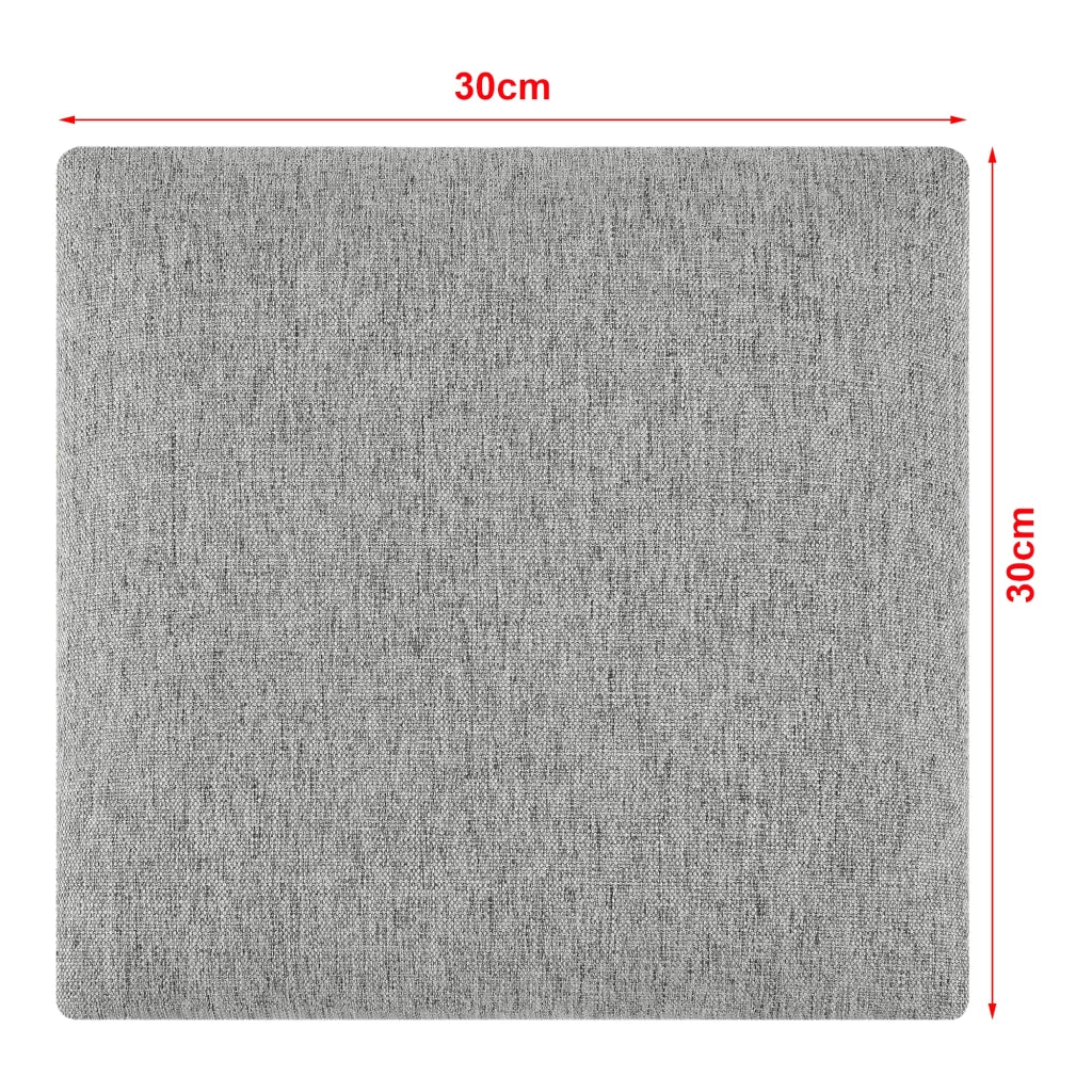 Set di 4 cuscini da parete in tessuto 30 x 30 cm grigio chiaro 03_0010642