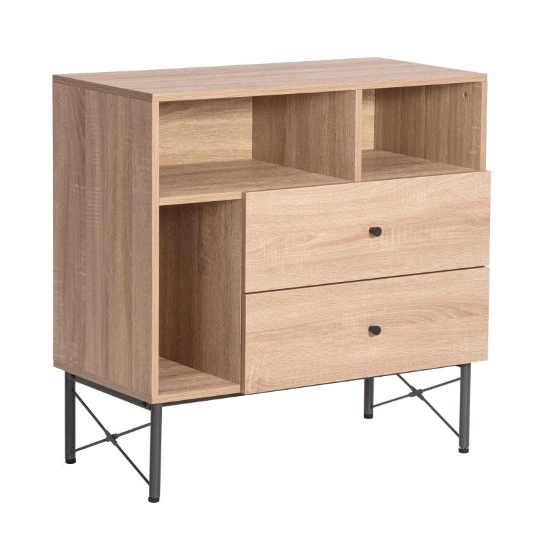 Madia Arcadia 3 Vani A Giorno E 2 Cassetti Naturale/grigio Scuro