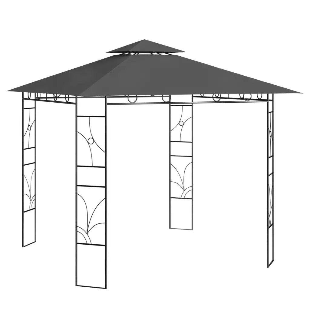 Gazebo 3x3x2,7 m Antracite 160 g/mÂ² cod mxl 66145