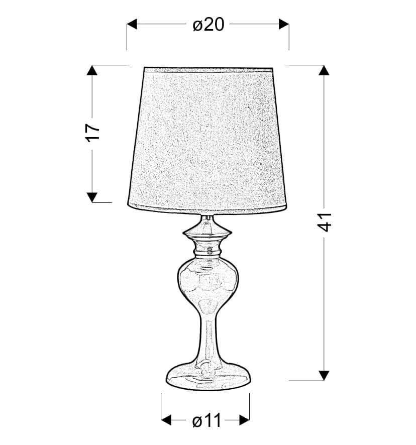 Lampada da tavolo Candellux Berkane arancione E14 41cm