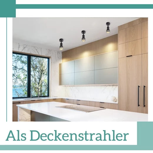 ZMH Faretto da soffitto moderni 1 fiamma GU10 metallo per portico cucina ufficio